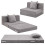 MeMoreCool Folding Mattress Single, Corduroy Fold Out Sofa Bed, Grey 1