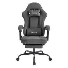 WOTSTA Gaming Chair for Adults, Ergonomic Gaming Chair with Footrest, Lumbar Support and Headrest, Adjustable Height computer chairs gaming