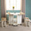 Seconique Seconique Seymore Stowaway Dining Set in Oak Effect/White 1