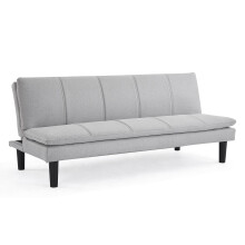 Home Detail Pearse 3 Seater Sofa Bed, Light Grey Fabric