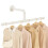 Yawinhe 51cm Wall Mounted Clothes Rail,Pipe Garment Rack,White,1 Pack 1
