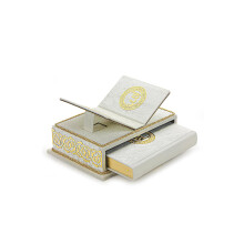 ihvan online, The Holy Arabic Quran Gift Set, Book Stand Holder, Desktop Quran Holder, Rehal, Velvet Covered Chest Rihal