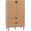 Seconique Seconique Leon 2 Door 2 Drawer Cabinet in Medium Oak Effect 1