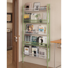 UMDONX Narrow Metal Storage Shelf Behind Door Book Organiser 5 Tier