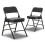 CHAIRABLE Padded Folding Chairs with Thick Cushion, 2 Pack Black 1