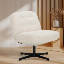COLAMY Ergonomic 360Â Swivel Office Chair for Home - Thick Cushioned Desk Chair with Pet-Friendly Corduroy Fabric, Ideal for Cross-Legged Sitting