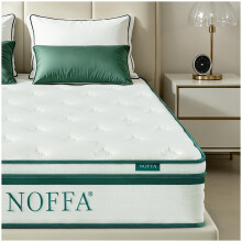 NOFFA Single Mattress 3FT | 12" Single-Size Hybrid Mattresses | 7 Zone Orthopedic Mattresses Include Memory Foam & Pocket Springs - Soft - 90x190x30cm