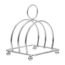 SHINEOFI Toast Display Rack Stainless Steel Bread Stand Space Saving Design, Metal Holder for Sliced Bread and Pastries