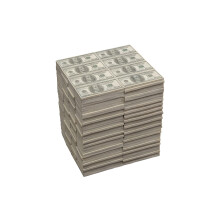 Kare Design Stool Dollar, multicoloured, polyresin, small stool with money design, 38x30,5x26,5cm (H/W/D), Beige