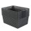 Rinboat Large Plastic Rectangle Storage Baskets, Gray, 6 Pack 1