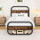 HOMERECOMMEND 3ft Single Bed Frame,Metal Platform Bed 90x190 cm,Brown 1