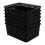 CadineUS 6-pack Black Woven Plastic Storage Baskets Organizing Bins 1