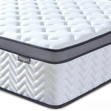 Deegari 10 Inch Single Size Mattress in a Box, Hybrid Cooling Gel Memory Foam & Pocketed Coils, Medium Firm, Pressure Relief, Motion Isolation