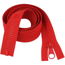 38" (96.5cm) Red Chunky Zip - Heavy-Duty Open-Ended Separating