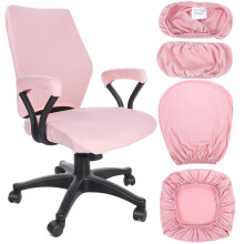 Yolev 4 PCS Office Chair Covers Set,Universal Protective Desk Chair Covers, Stretchable Office Chairs Seat Cover with Armrest Cover,Slipcovers