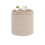 PINPLUS Round Ottoman Storage, Convertible Table, Beige, 43x43x45 cm 1
