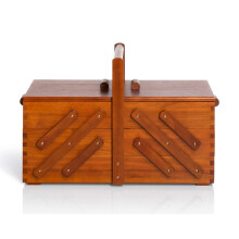 Prym 612551 NÃhkasten aus dunklem Holz, Workers, Dark wood, Brown, L