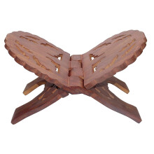 PR INTERNATIONAL Beautiful Folding Holy Stand/Rahel Book. Wooden Holy Stand Beautiful Kuran Bible Holder Stand., BROWN, MEDIUM, (PR061-UK)