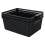 Yarebest Large Plastic Storage Basket Box, Cupboard Storage Baskets, 3-Pack (Black) 1