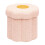 PINPLUS Small Folding Storage Ottoman with Lid, 32x32x29 cm, Pink 1