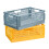 PIANKEKE 2 Pcs Collapsible Storage Box, Plastic Stackable Folding Storage CratesStorage Baskets 1