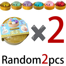 (random2pcs) New Dumpling Pressure Dumpling Squishies Cute Colorful Bun Toy Slow Rising Stress Relief Fidget Toy Adults Anti-Anxiety Gifts