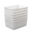 Easymanie 6-pack Plastic Woven Rattan Storage Basket, White 1