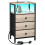 LOAKEKEL Bedside Table with Charging Station, Side Table with 3 Drawers 1
