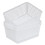 Qskely 3-Pack Large Plastic Storage Basket, Clear Kitchen Cupboard Baskets 1