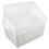 Fosly Large Rectangular Storage Basket Set of 4, White Plastic Basket Boxes 1
