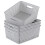 Yuright 4 Pack Plastic Woven Storage Baskets for Desktop Shelf, Light Gray 1