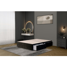 Bed Centre Flexby Divan Bed Base Only with 2 Drawers (Same Side), No Headboard - Available in 3FT, 4FT, 5FT & 6FT