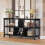 IBF 5 Cube Storage Organizer Bookshelf Low Bookcase 120cm Black Oak 1