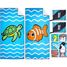 Violetpos 2 Pack Extra Large 180x90 cm Beach Towels, 250GSM Premium Microfibre, Sand Free Quick Dry Lightweight