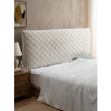 Bed Headboard Cover Superking, Quilted Thicken Protector Beige, 200x70cm