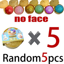 (no face random5pcs) New Dumpling Pressure Dumpling Squishies Cute Colorful Bun Toy Slow Rising Stress Relief Fidget Toy Adults Anti-Anxiety Gifts