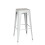 hjh OFFICE Barstool bistro stool VANTAGGIO HIGH metal stackable sturdy bistro stool white 1