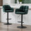 Ya-Home Bar Stools Set of 2 Breakfast Kitchen Stools with Backrest, Green 1