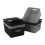 Mayish Plastic Weave Basket with Handle, Black and Grey, 6 Packs 1