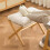 bimiti Foot Stool Bamboo Folding Foot Rest Foldable Ottoman Seat 1