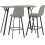 Seconique Seconique Quebec Bar Table in Concrete Effect/Black 3