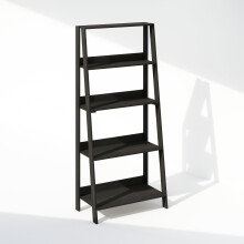 Furinno LADDER Shelf, 5-Tier Ladder Book Shelf, Bookcase, Storage Shelves, Storage Rack, for Organization and Storage, Living Room, Home Office