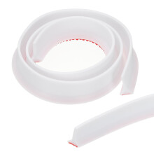 PATIKIL 39 Inch Collapsible Shower Threshold Water Dam Guard, Shower Stopper Barrier Self Adhesive Sink Splash Guards for Frameless Shower Door