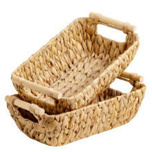 StorageWorks Small Wicker Baskets, Narrow Storage Baskets for Shelves, Shelf Wicker Storage Boxes for Bathroom Organising