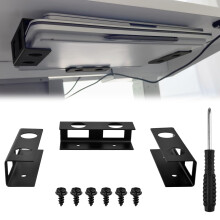 LEONTOOL Under Desk Laptop Mount and Shelf, Metal Under Desk Shelf Holder with Screws