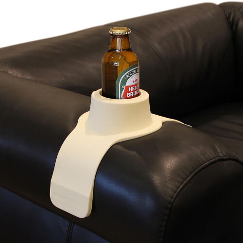 HIT PRODUCTS CouchCoasterÂ - Couch Armrest Cup Holder, Cool Cream