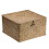 IGNPION Seagrass Storage Basket with Lid Woven Wicker Desktop Basket Rectangular Bathroom Storage Organiser Box 1