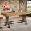 Tribesigns Tribesigns 90CM Tall Bar Pub Table with Metal Footrest,160CM Rectangular Counter Height Kitchen Dining Table 1