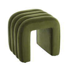 Zesthouse Arched Ottoman Foot Stool, U-shape Pouffe Footstool, Green