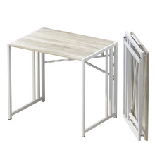 Lutown-Teen Folding Computer Desk 47 inch No Assembly Required, Grey